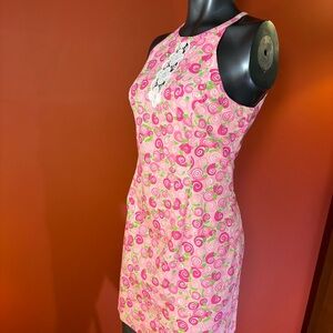 Lilly Pulitzer Pink & Green Swirly Snails Dress